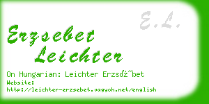 erzsebet leichter business card